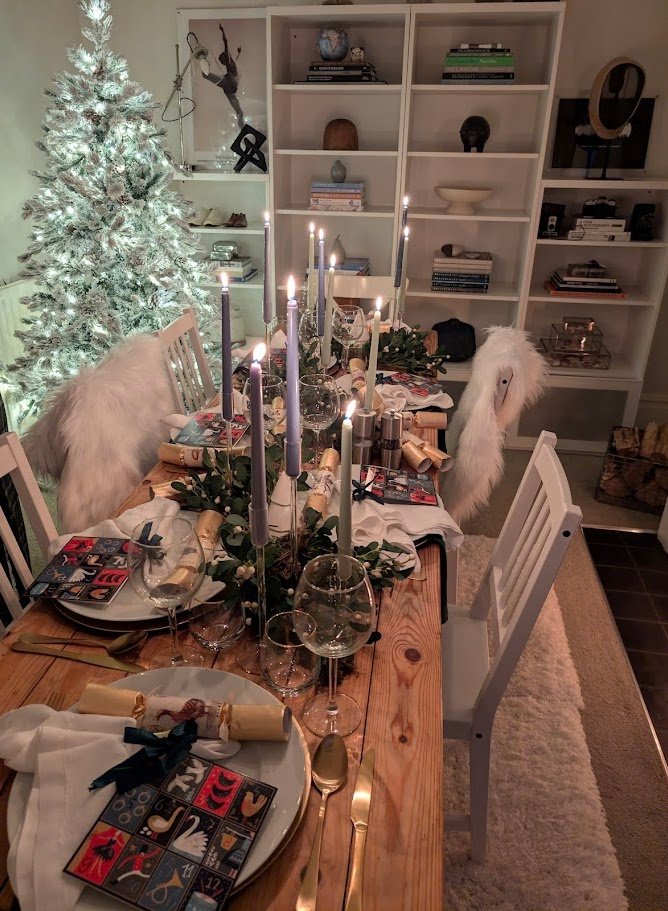Christmas dining table setting